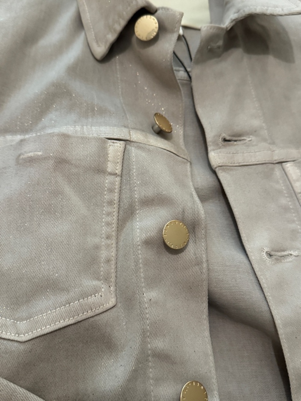 L'AGENCE Slim Jean Jacket in Biscuit - Picture 3 of 4